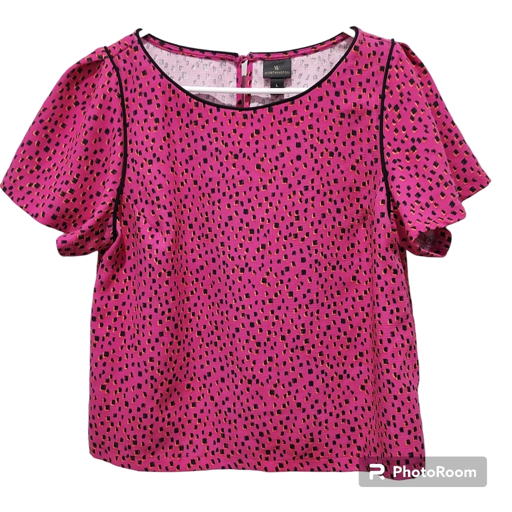 Worthington Hot Pink Blouse